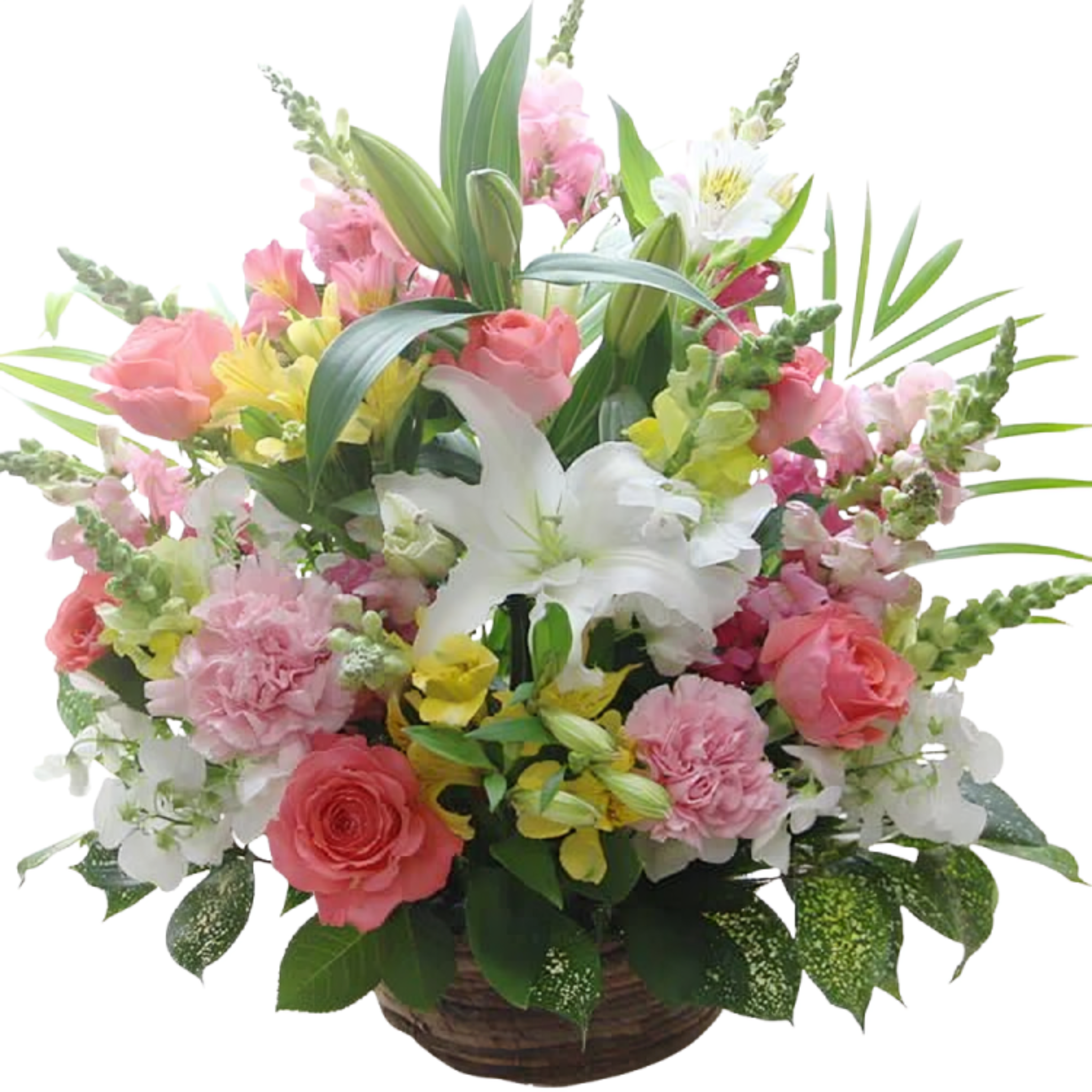 Amour Maternel Inconditionnel – Douceur Florale en Panier Naturel 