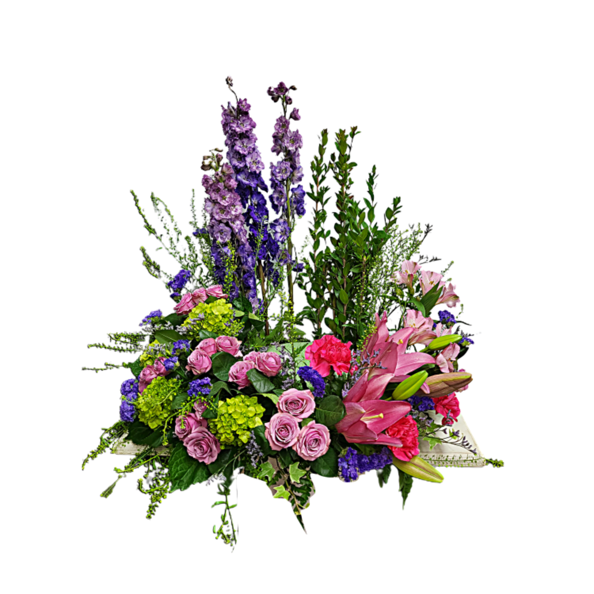 Base d’Urne Florale Vibrante pour un Dernier Hommage – Urne Colorée  – Référence 24CU205