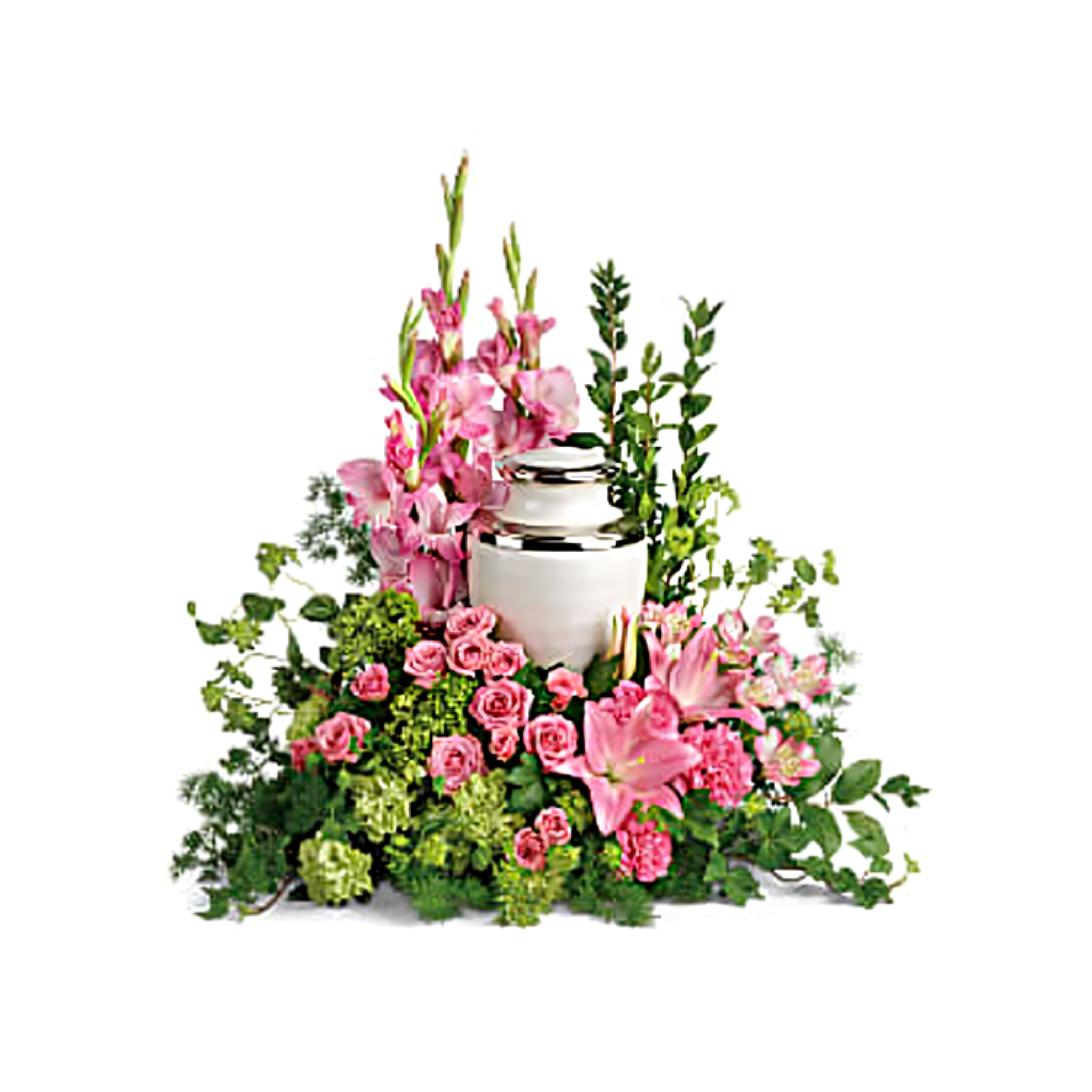 Base d’Urne Hommage – Base Florale Rose pour Urne Funéraire – Référence T280-4A