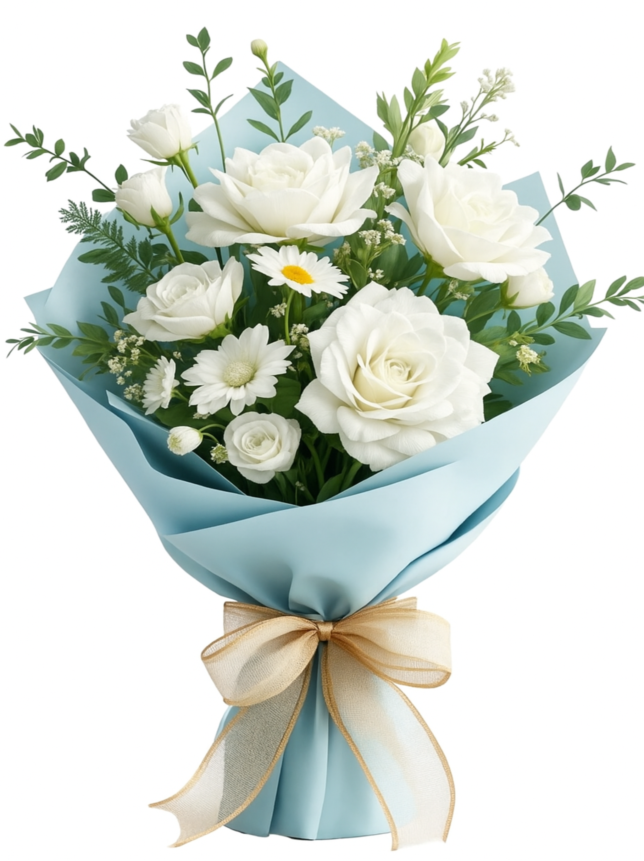 Bouquet d’Inspiration Fleuriste – Version Funérailles & Hommages. Reference: RDF-N131 La Reine Des Fleurs 
