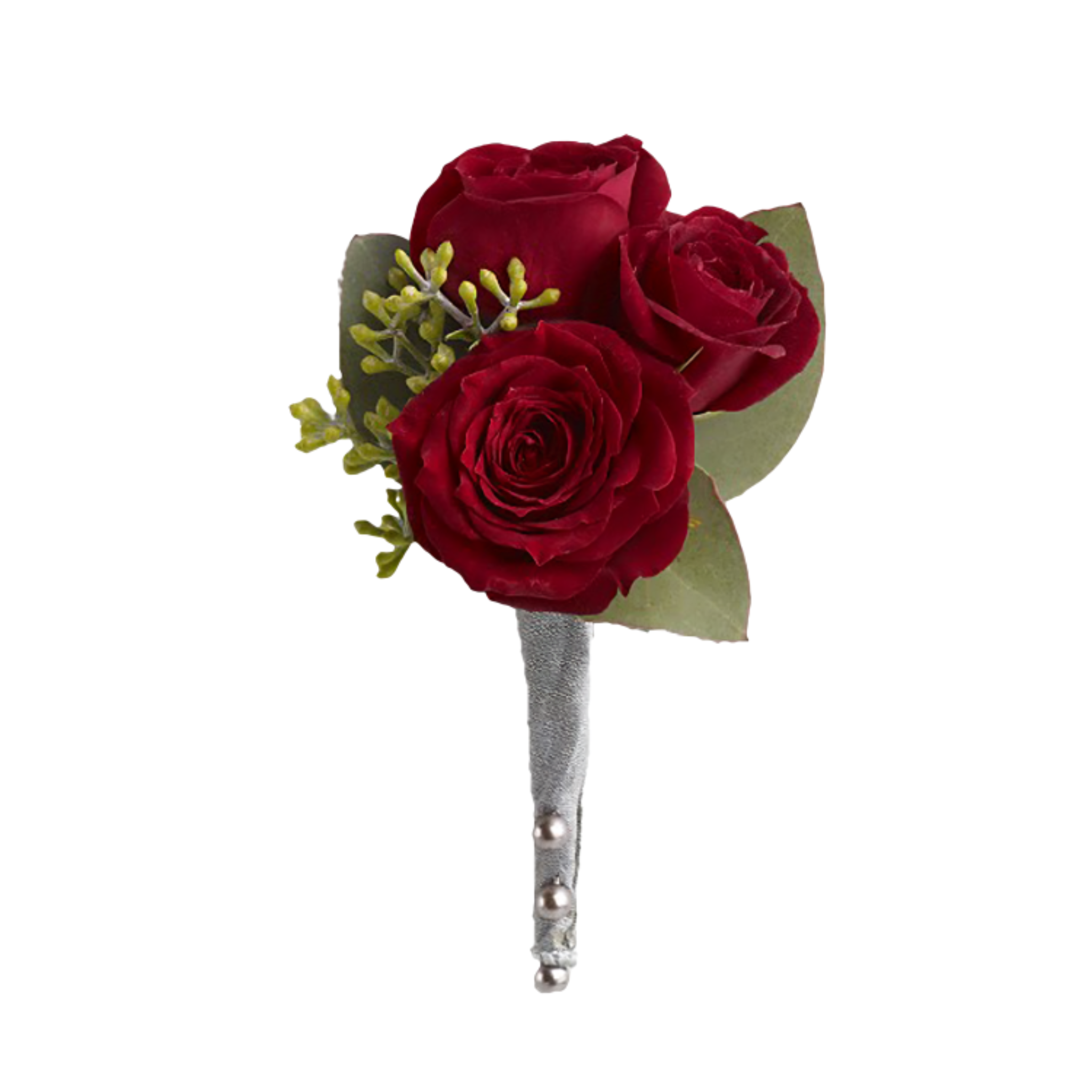Boutonnière Rose Rouge du Roi – Élégance et Romance pour Mariage & Événements – Référence T203-2A