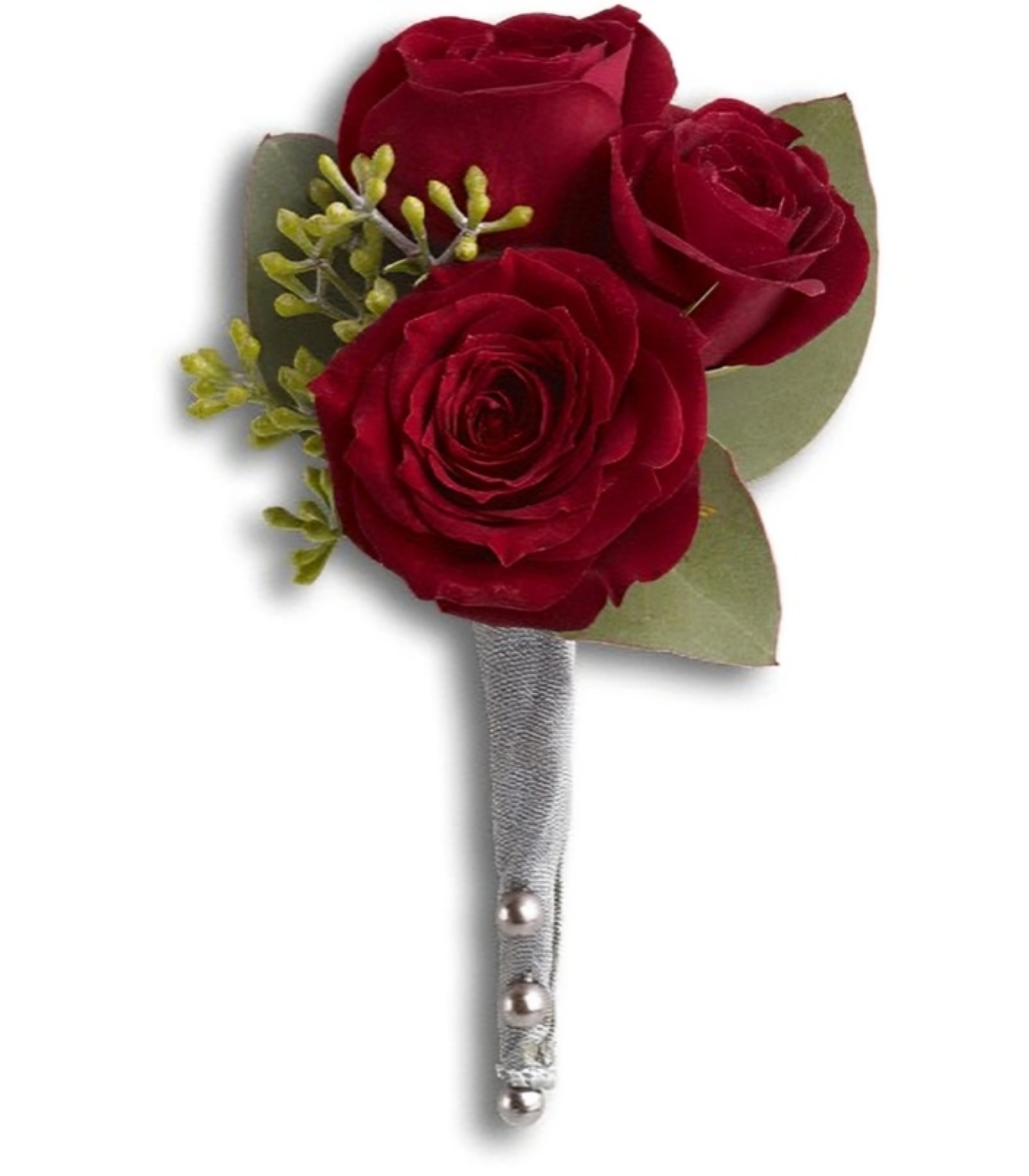 Boutonnière Rose Rouge du Roi – Élégance et Romance pour Mariage & Événements – Référence T203-2A