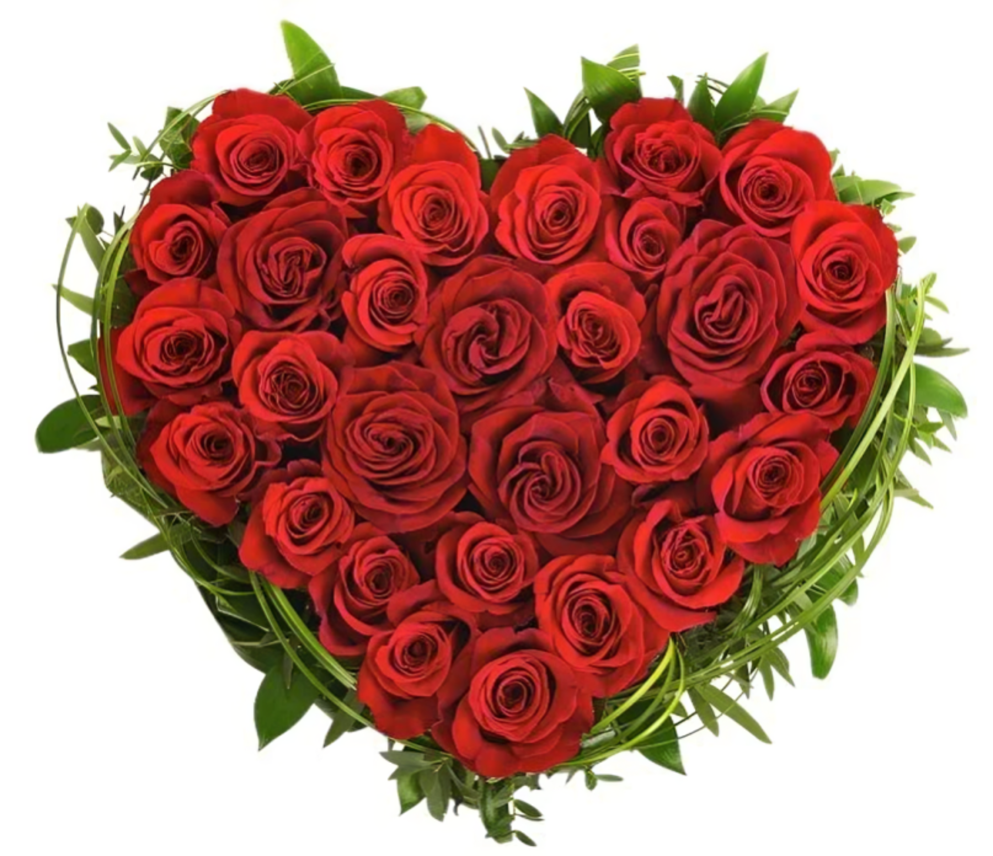 Cœur Passion – Composition en Cœur de Roses Rouges 