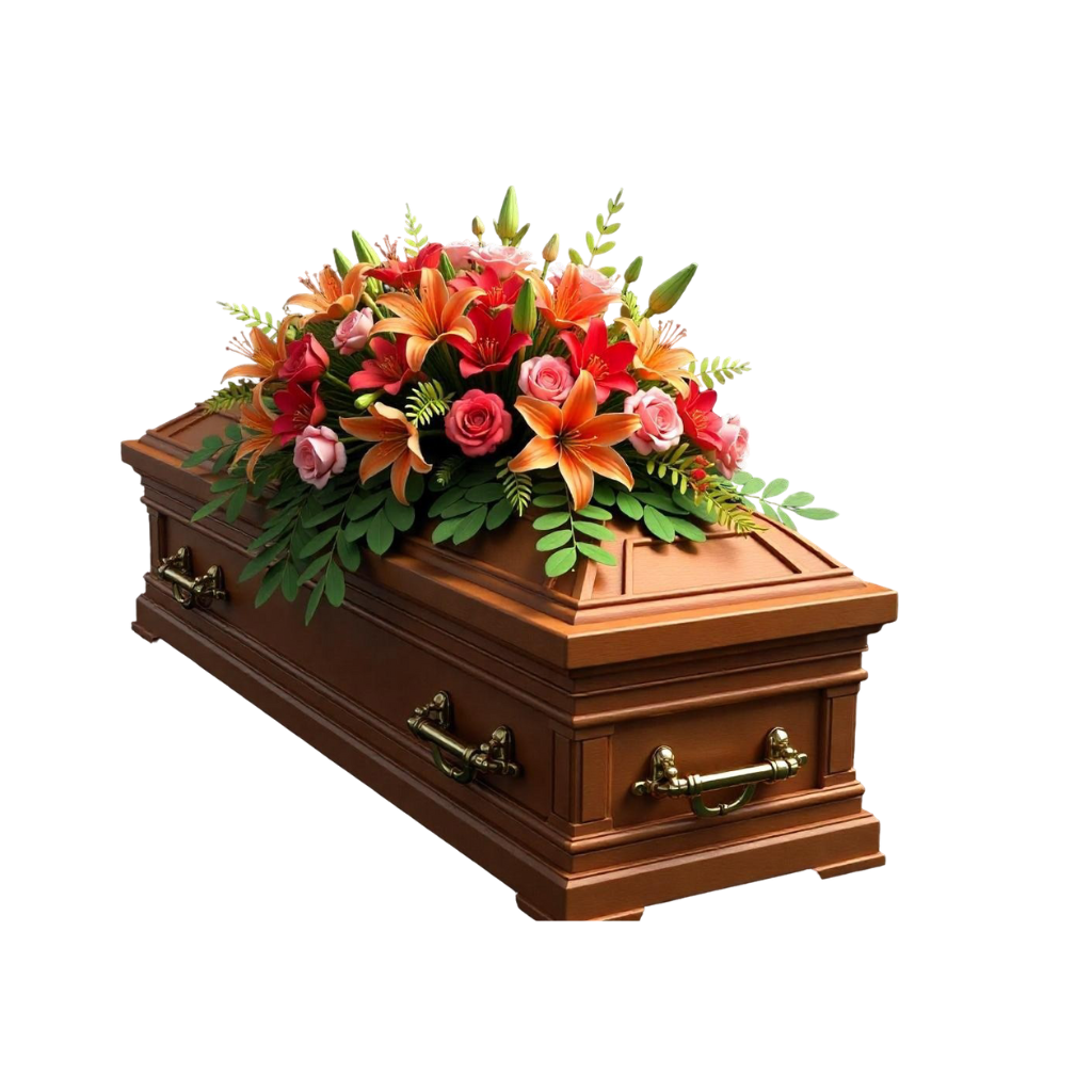 Coussin de Cercueil - Centre de Table Ovale – Élégance Florale en Hommage – Référence Centre de Table Oval