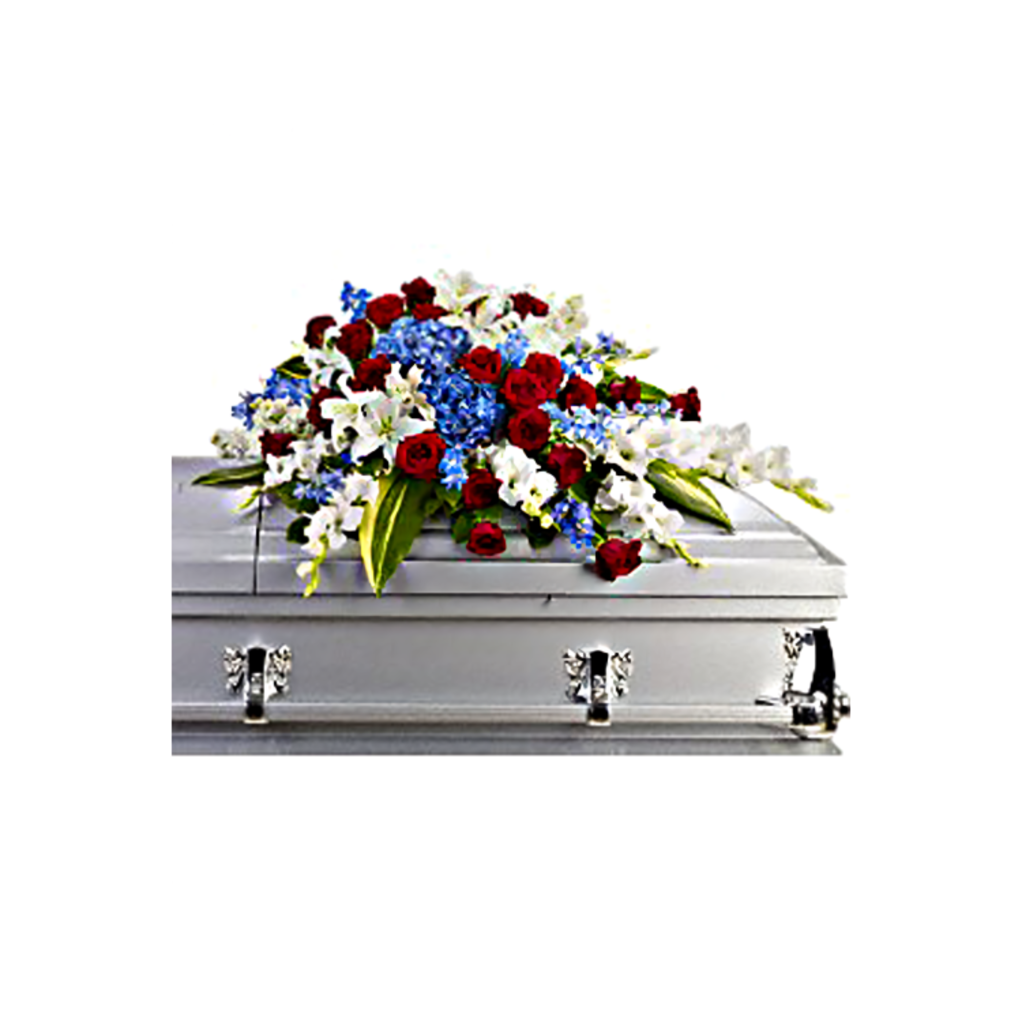 Coussin de Cercueil Distingué – Hommage Floral Patriotique – Référence T240-3A