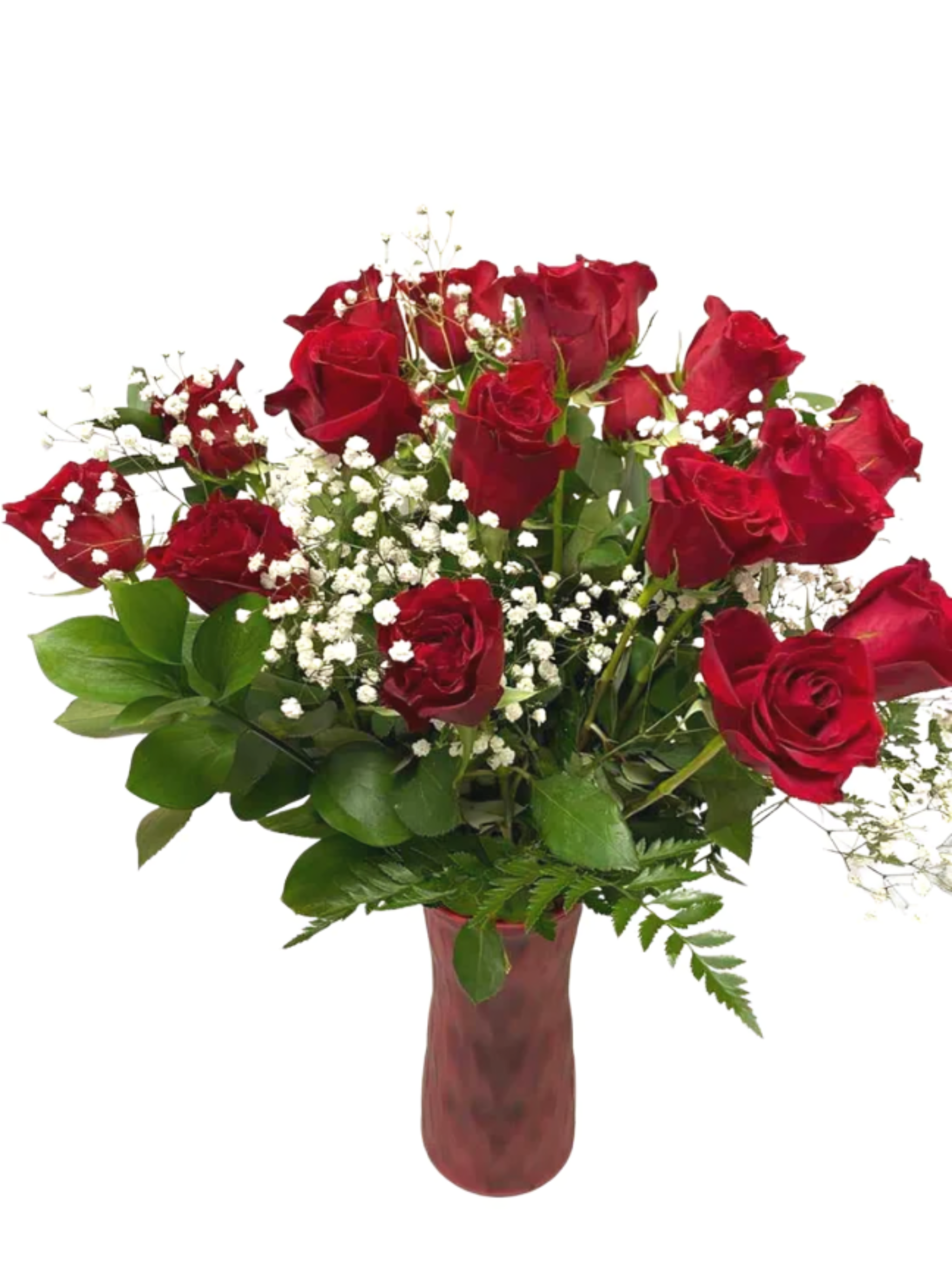 Flamme Éternelle – Vase de Roses Rouges Passionnées