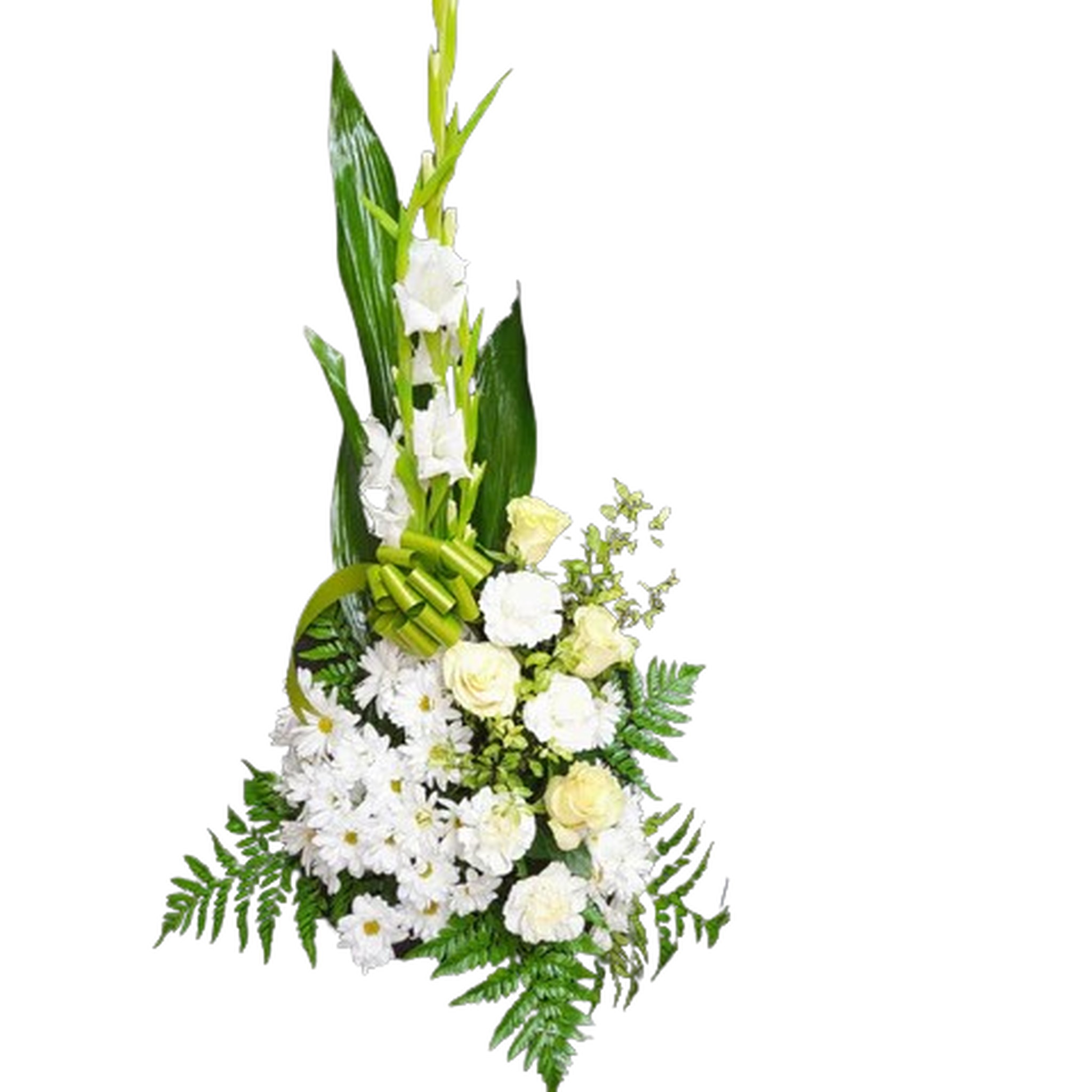Gerbe Florale Blanche – Élégance et Sérénité - Référence RDF-C608