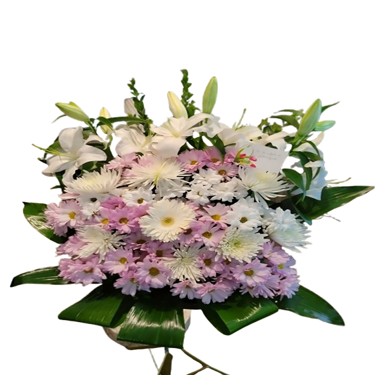 Gerbe Florale Funéraire – Douceur Éternelle - Référence RDF-C613