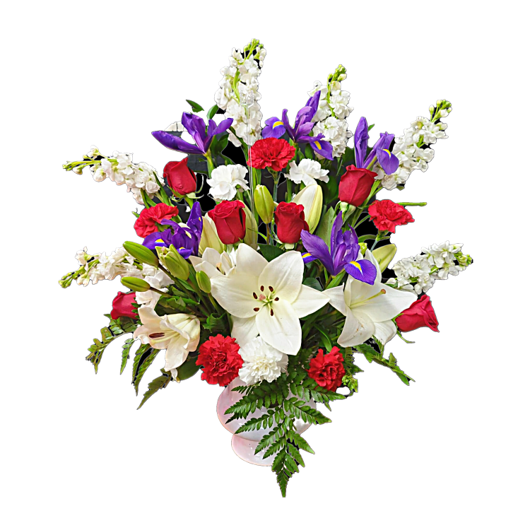Gerbe Florale Funéraire – Élégance Colorée en Hommage - Référence C603