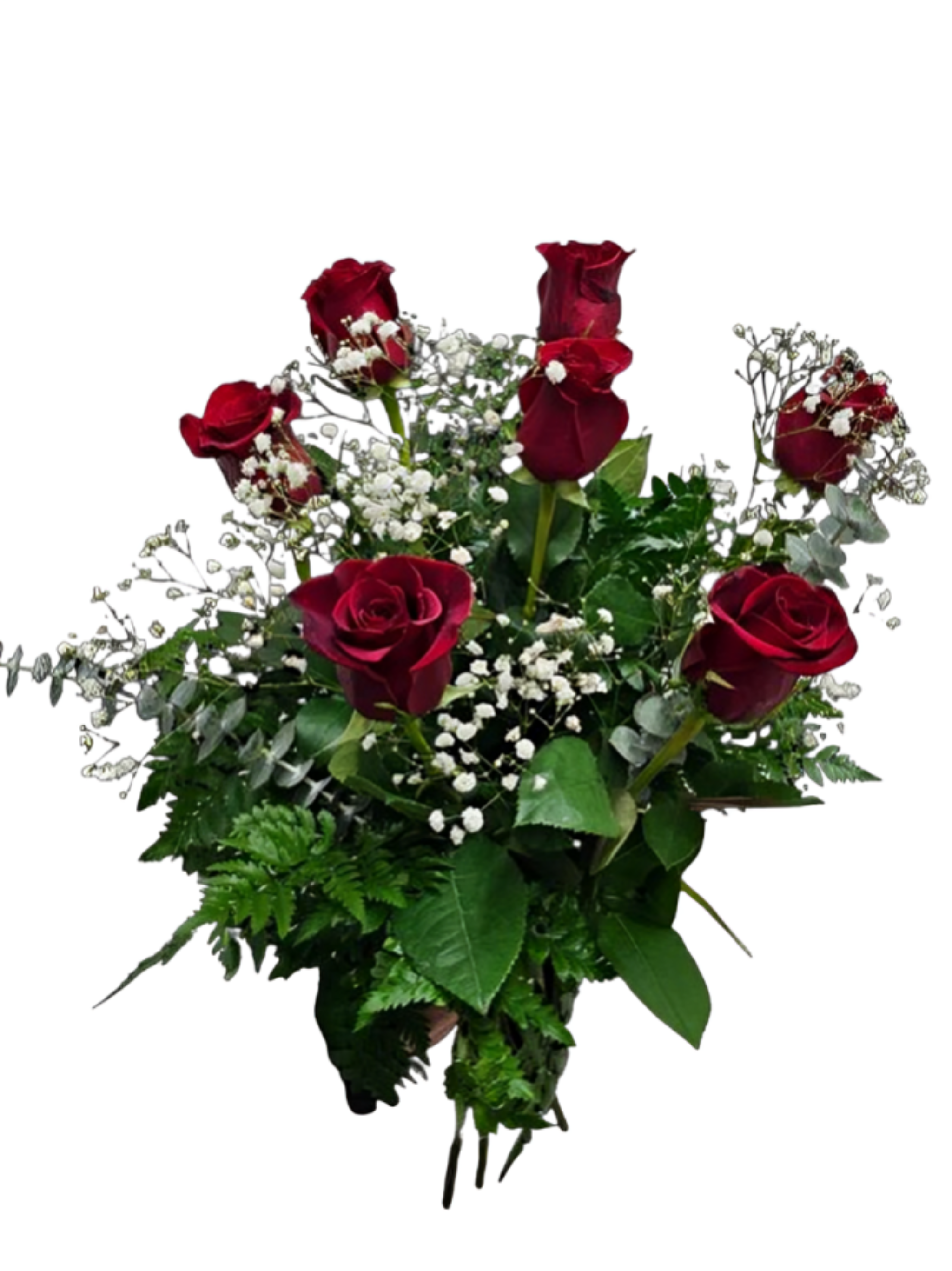 Petit Trésor – Roses Rouges & Gypsophile – Référence Petit Bouquet Rose Rouge