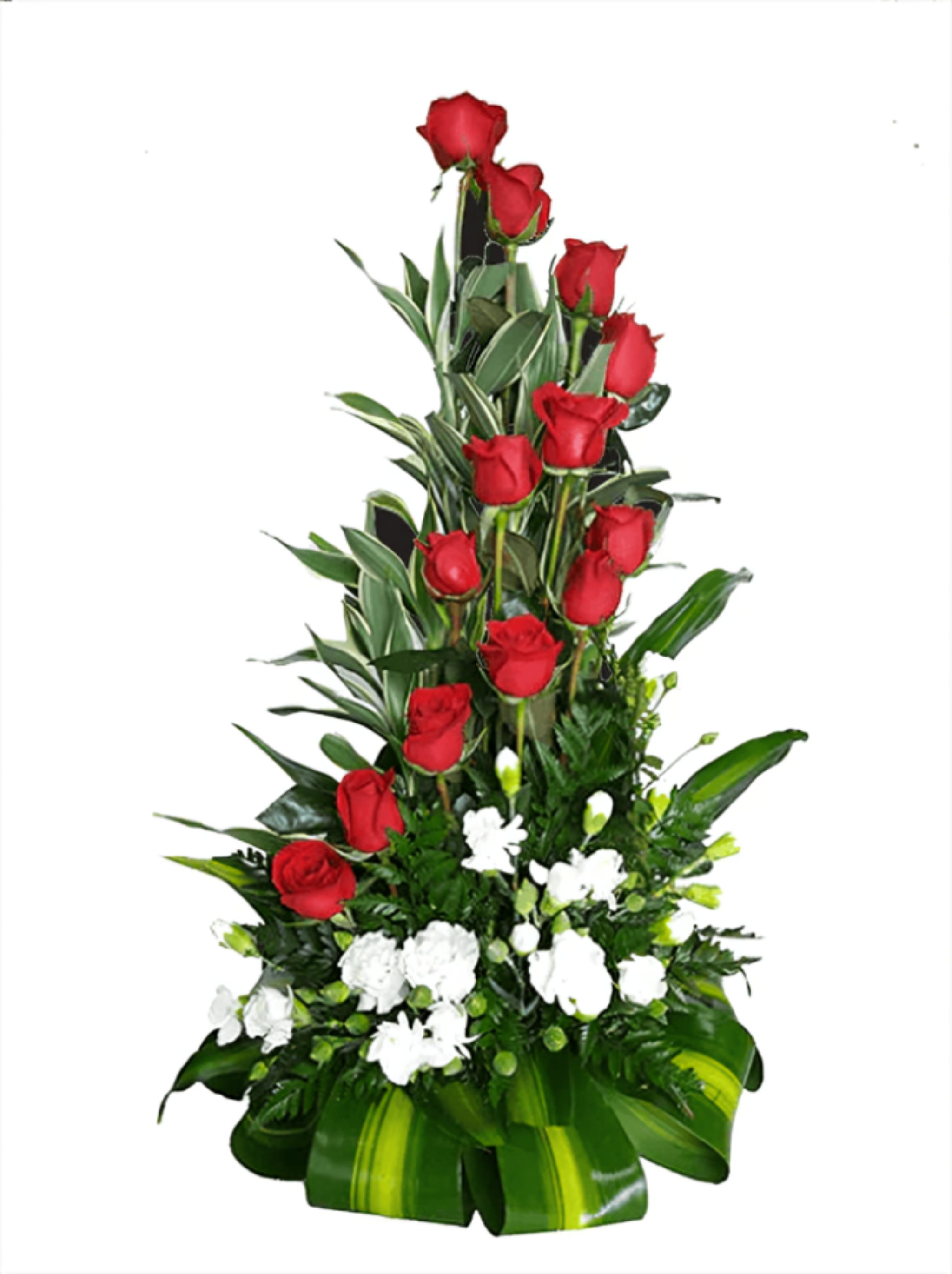 Pyramide Florale – Éternité d’Amour en Roses & Œillets