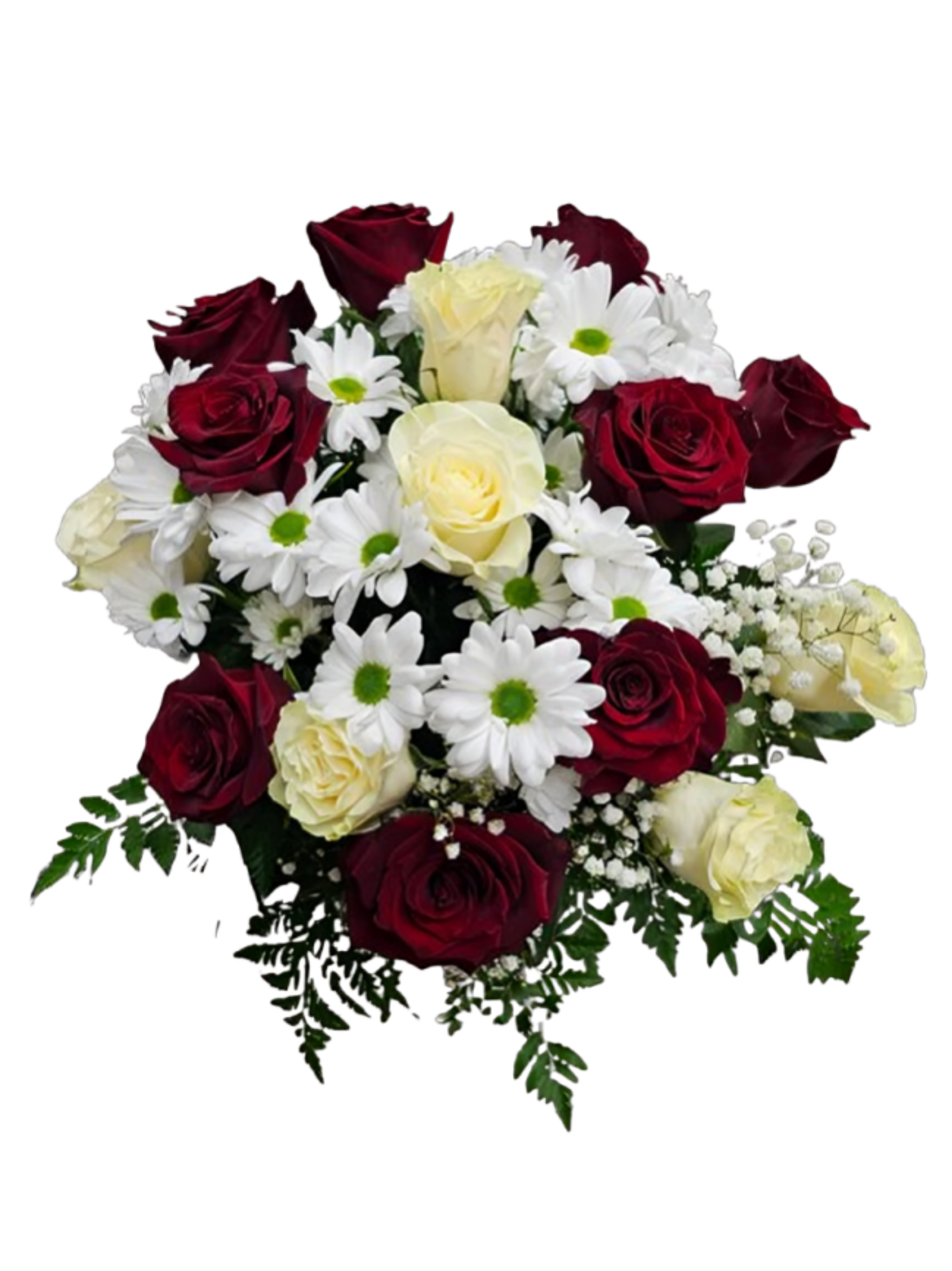 Rêve Champêtre – Roses & Marguerites Personnalisables – Référence Bouquet Roses et Marguerites