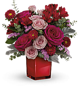 Bouquet d’amour et petit vase TEV65